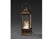 Konstsmide Lantern with Snowman (Battery Operated, Warm White, LED, Water Filled)